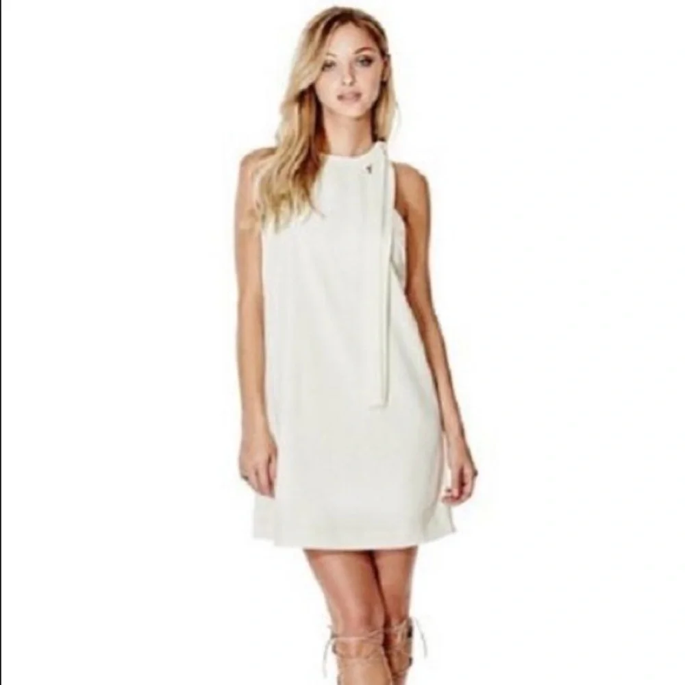 Guess Halter Bow Tie Dress off white small